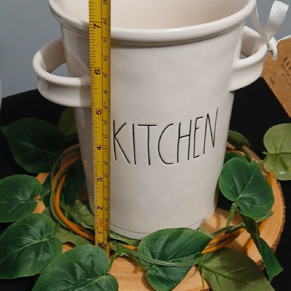 Rae Dunn Cream Ceramic 'Kitchen' Utensil Holder NWT - Picture 5 of 9